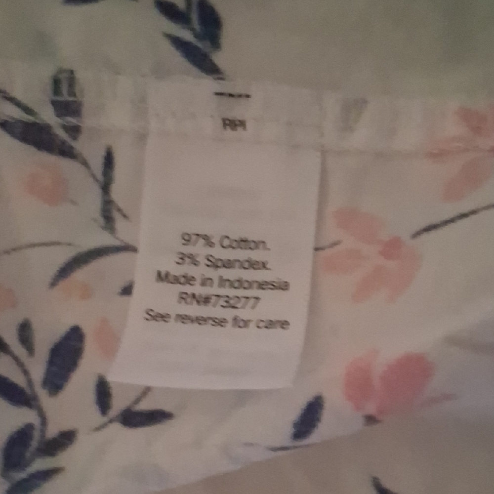 Croft & Barrow Floral Button Down Blouse XXL Pink Blue - Picture 7 of 10